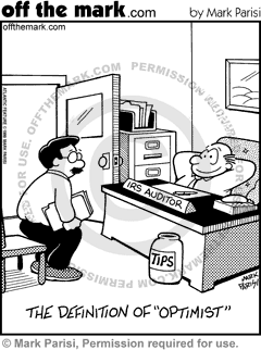 KEYWORD1  1999-04-14  optimist  optimistic  tax  taxes  internal revenue service  irs  auditor  audi