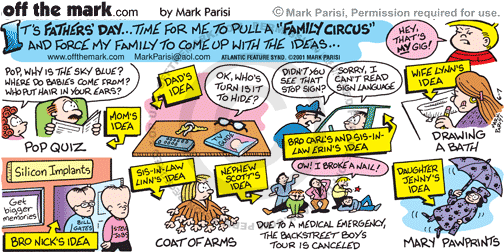 KEYWORD1  2001-06-17  sunday cartoon  sunday cartoons  father's day  fathers day  family circus