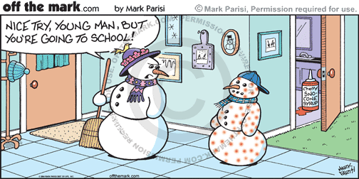 KEYWORD1  2004-03-07  sunday cartoon  sunday cartoons  color cartoon  color cartoons  winter  snow  