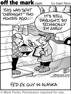 KEYWORD1  2004-07-01  mail  fed ex  delivery  deliveries  alaska  overnight  late delivery  late del