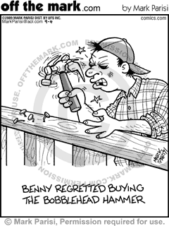 KEYWORD1  2009-09-04  benny regretted buying the bobblehead hammer  benny  hammer  hammers  tool  to