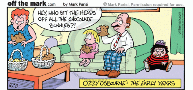 Ozzy Osbourne's Easter - off the mark cartoons
