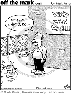 Bird poop Cartoons | Witty off the mark comics by Mark Parisi