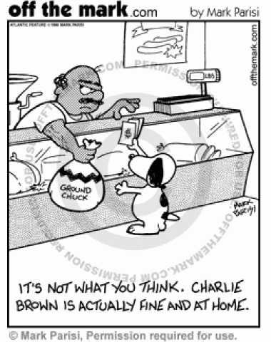 Charlie Brown Ground Chuck - off the mark cartoons