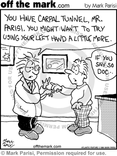 Clever Carpal Tunnel Syndrome Cartoons by Mark Parisi | creator of off the  mark comics