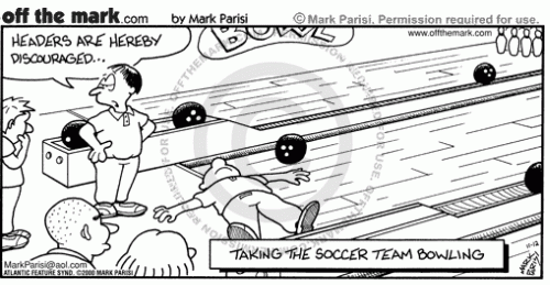 Bowling lanes Cartoons | Witty off the mark comics by Mark Parisi