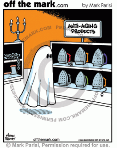 Ghosts use irons as an anti-aging product.