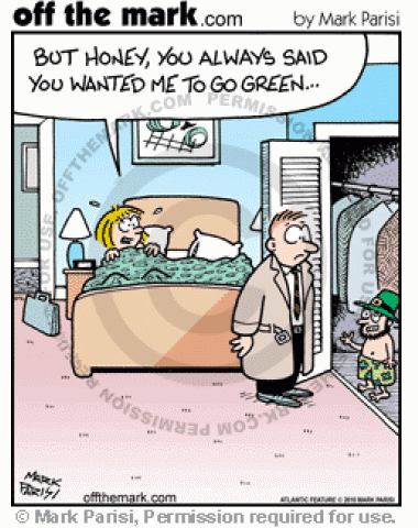 Wife Goes Green - off the mark cartoons