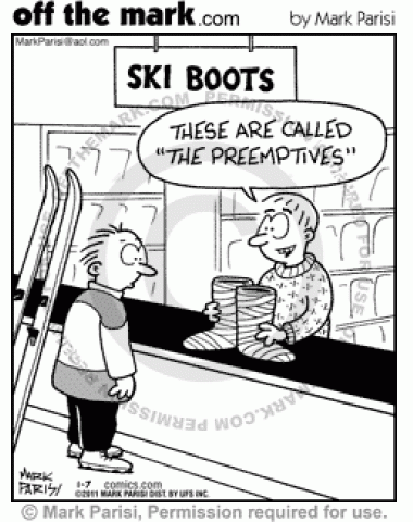 A ski rental service offers boots called 