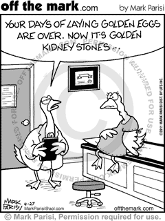 Golden kidney stone Cartoons | Witty off the mark comics by Mark Parisi