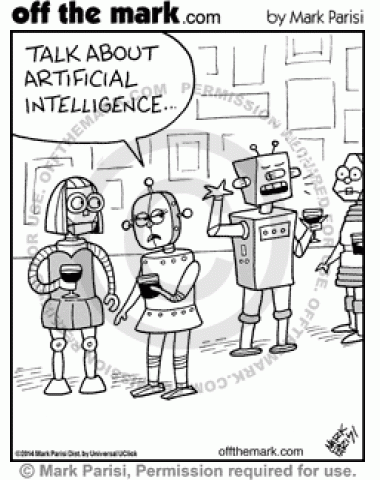 Artificial Intelligence Unimpressing - off the mark cartoons