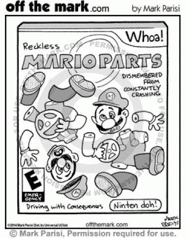 A game called Mario Parts where you have to put Mario back together.