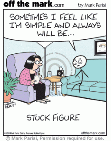 Stuck Stick Figure In Therapy Is Simple - off the mark cartoons