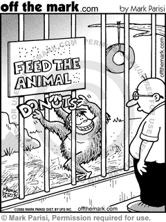 Gorillas Cartoons & Comics by off the mark cartoons